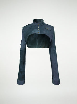 The Janet Jacket in Marbled Green