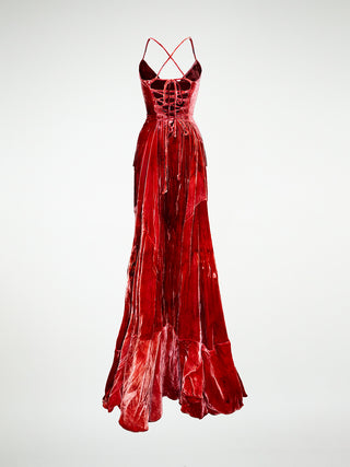 The Damaris: Bias Silk Velvet Gown