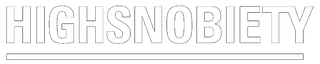 White 'HIGHSNobiety' logo on a black background