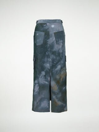 The Fiona Skirt in Marbled Green