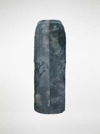 The Fiona Skirt in Marbled Green