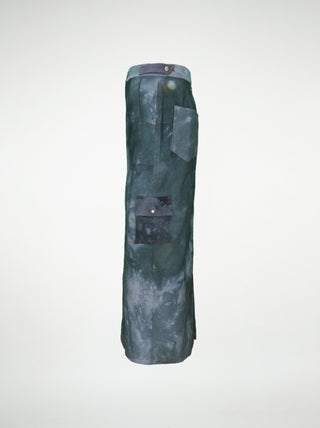 The Fiona Skirt in Marbled Green