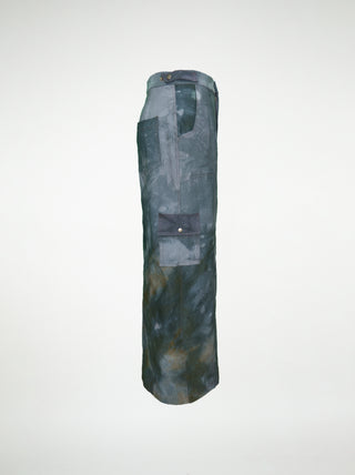 The Fiona Skirt in Marbled Green