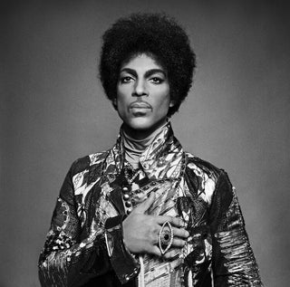 Prince wearing a call and response jacket on the cover of V magazine