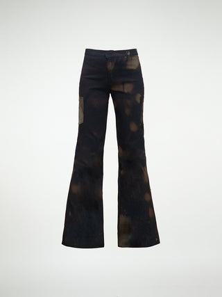 The Chaka Wide-leg in Distressed Black