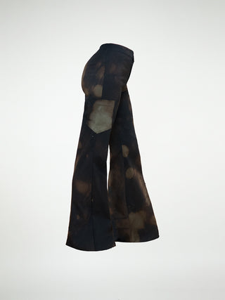 The Chaka Wide-leg in Distressed Black