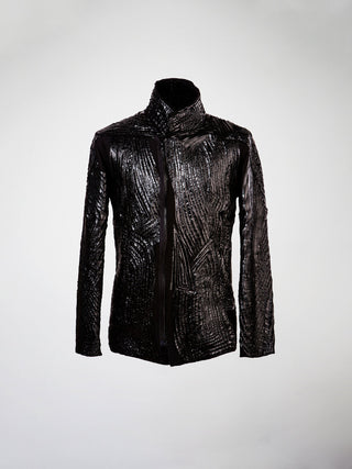 A black bladed leather jacket.