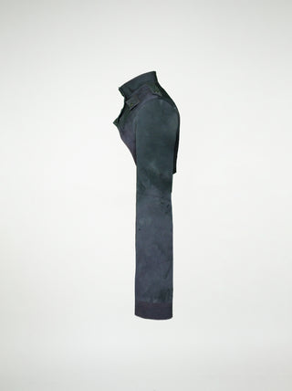 The Janet Jacket in Marbled Green
