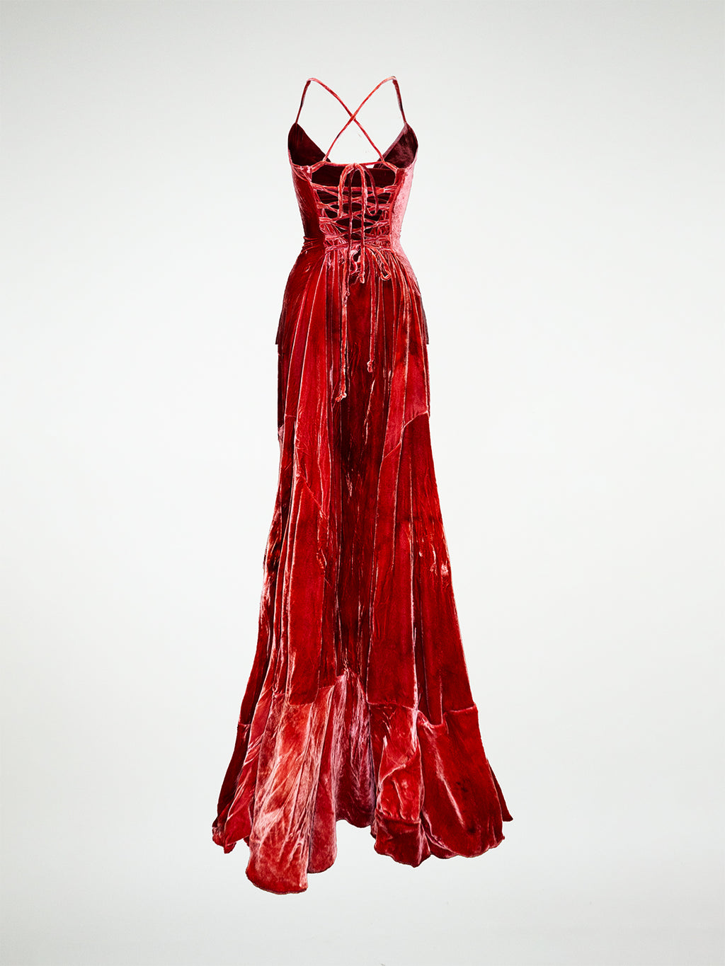 La Damaris : Robe en velours de soie biasée