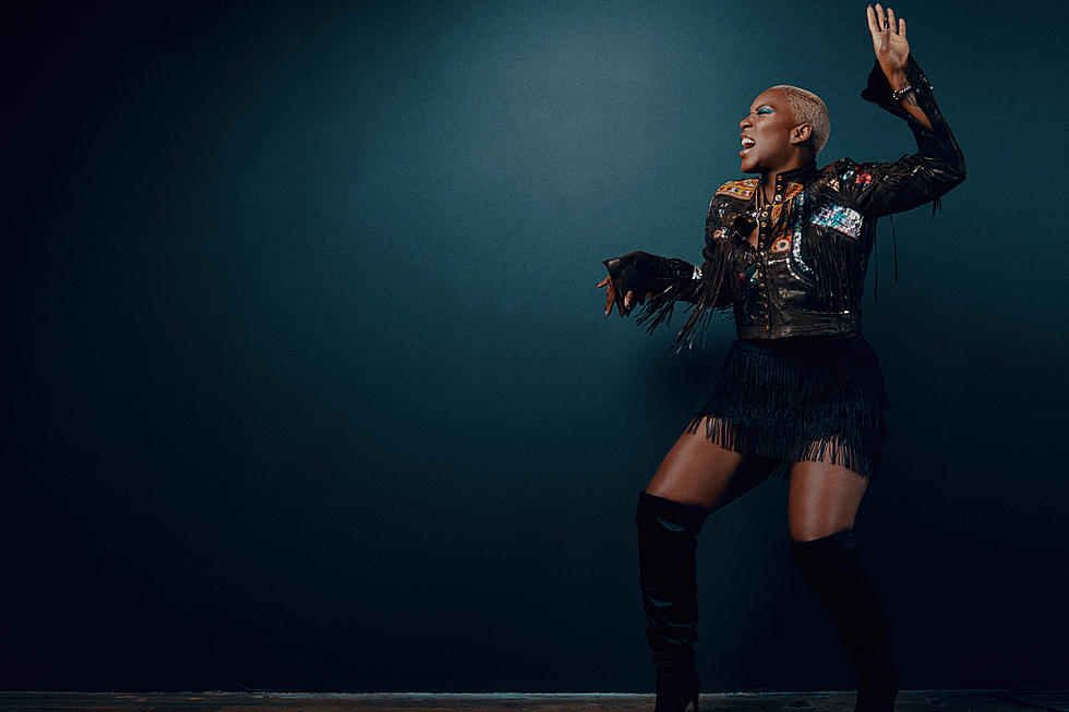 Liv Warfield wearing a call and response jacket