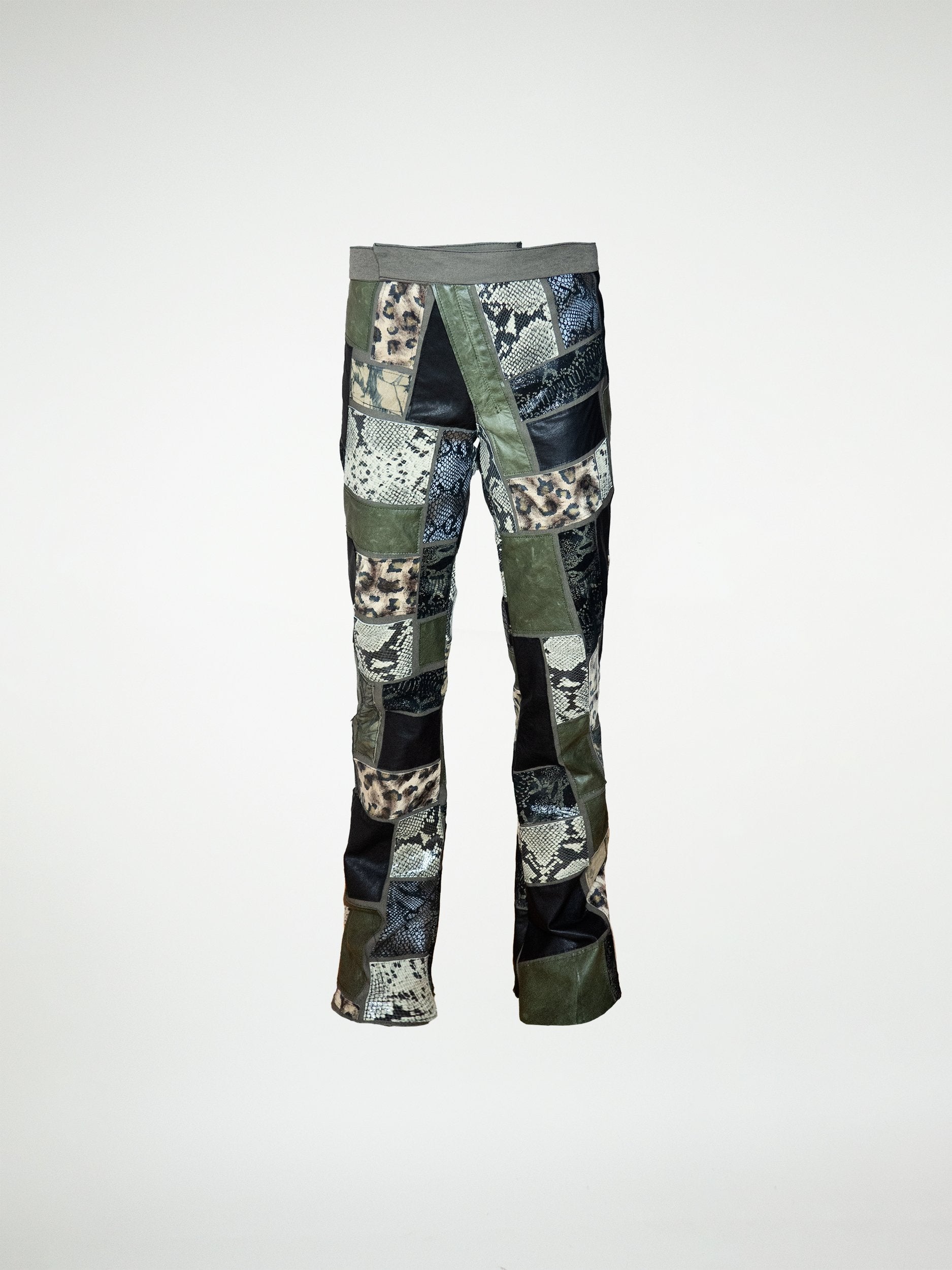 The Keith Trousers in Patchwork leather