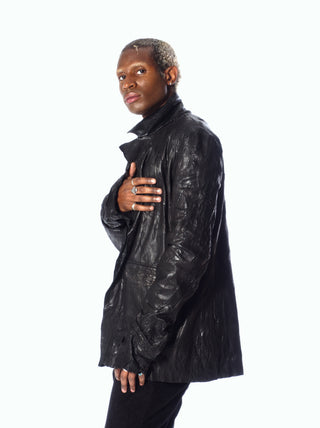 La chaqueta Jimi de cuero marrón
