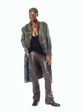The Boris Coat in Hand-Dyed Linen